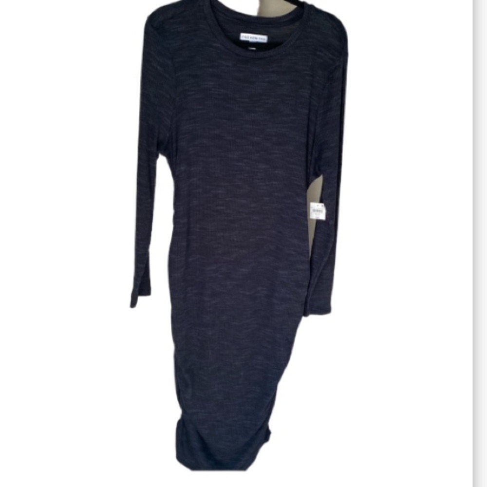 And now this dress heather gray ribbed knit soft cinch sides stretch 3x NEW